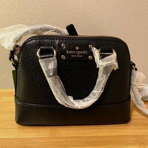 Kate Spade black leather crossbody bag